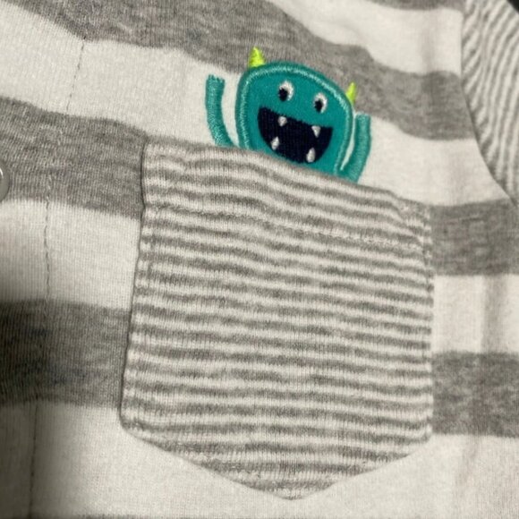 Monster Striped Romper - Picture 3 of 4